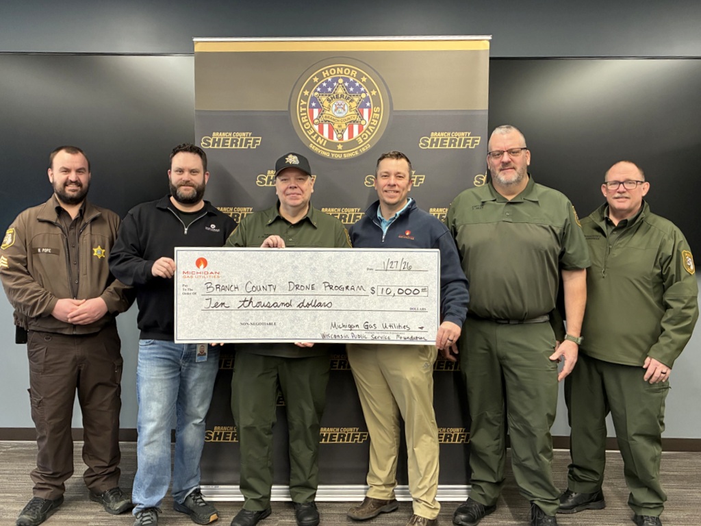 Michigan Gas Makes Donation Towards Branch Co. Sheriff Drone Program